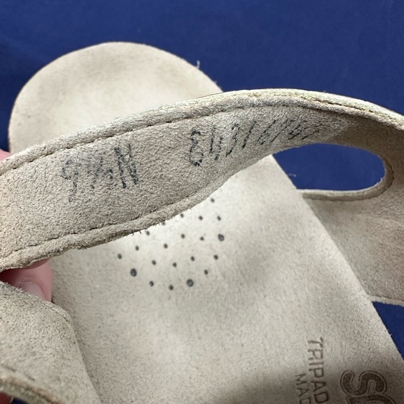 SAS Allegro Tan Sandals with Strappy Design and Cushioned Footbed Heeled - Picture 7 of 9